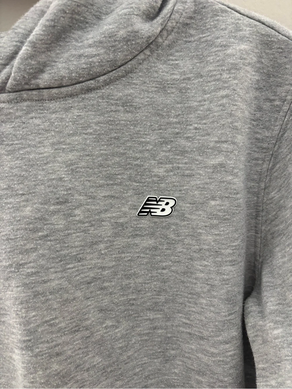 New Balance Youth Gray Pullover Hoodie Logo Sweatshirt Size Large 14-16